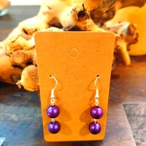 💚3/$20💚 Handmade purple dangle earrings